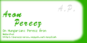 aron perecz business card